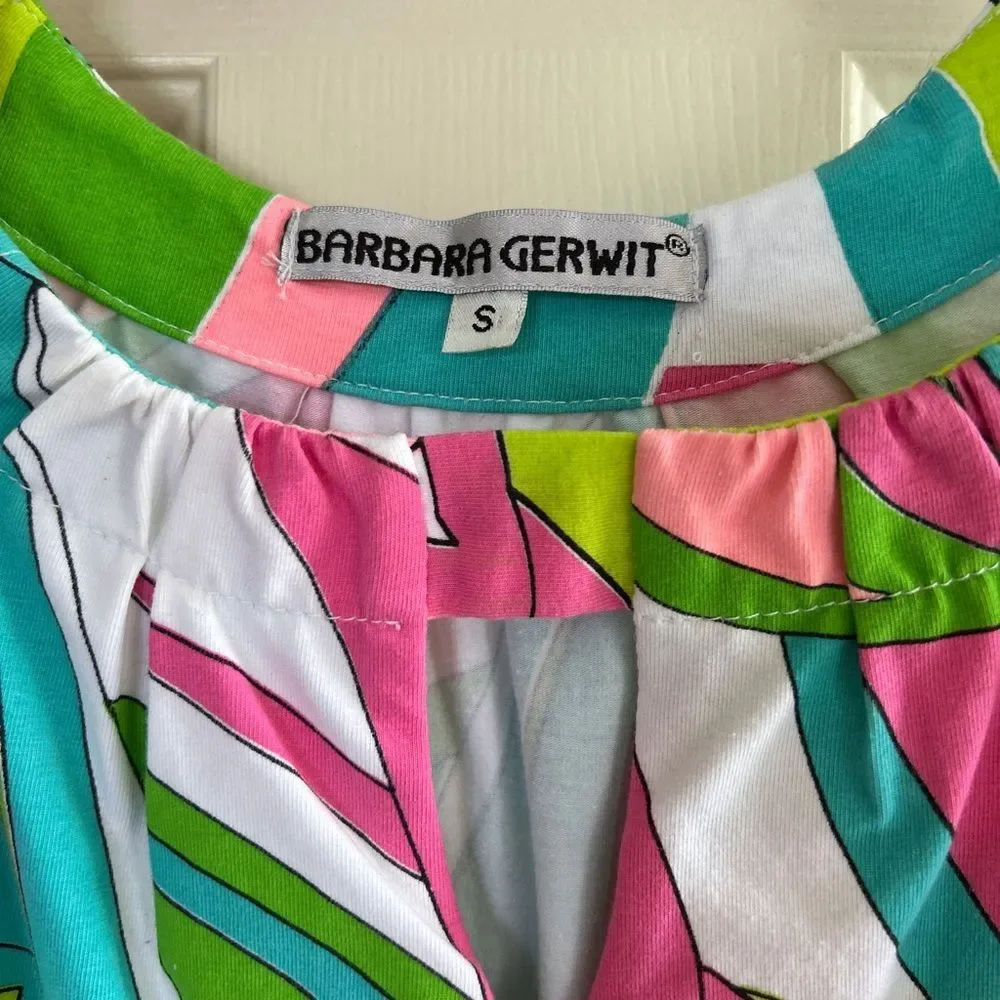 Barbara Gerwit Sleeveless Tank Top Womens Small 4 6 Like Emilio Pucci Multicolor